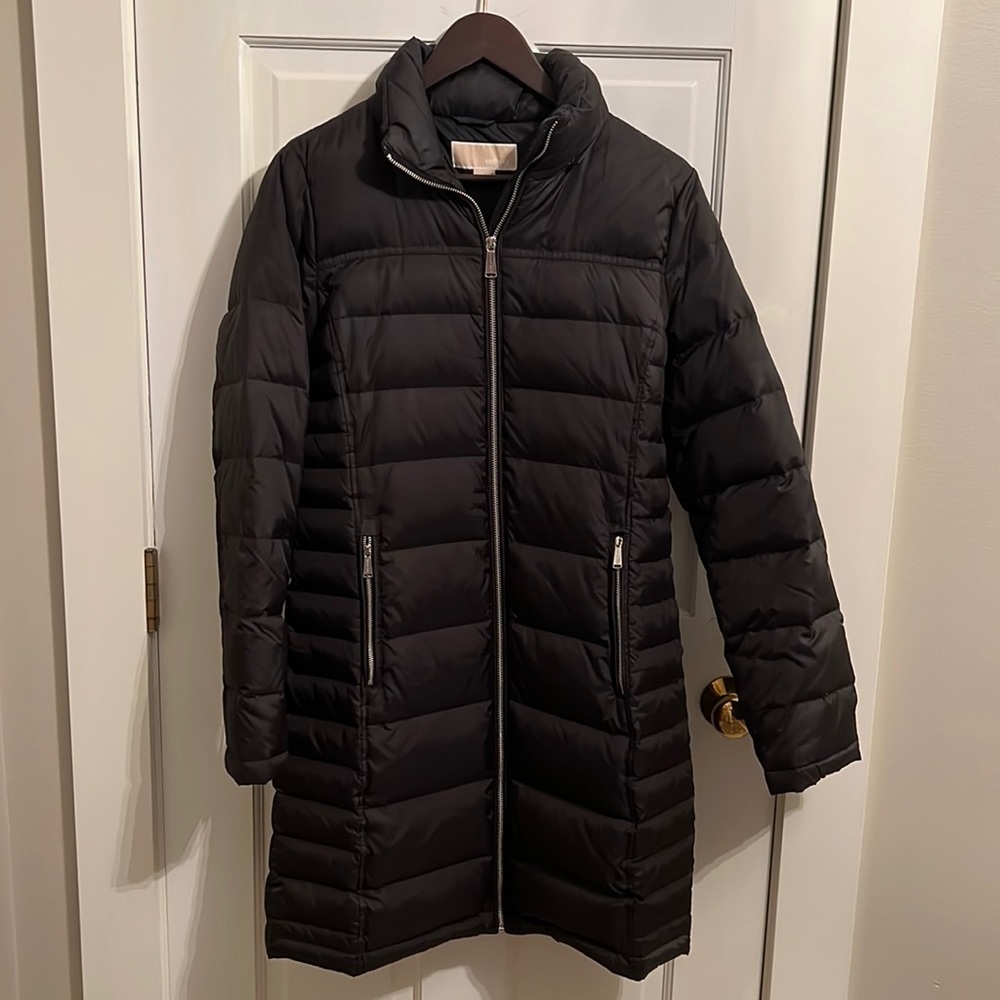 Michael Kors Down Puffer Coat with Detachable Hood